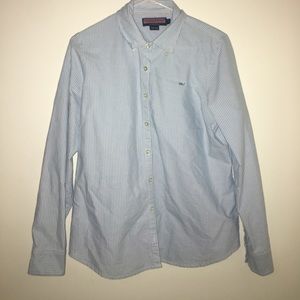 Vineyard Vines blue & white  Stripped button down