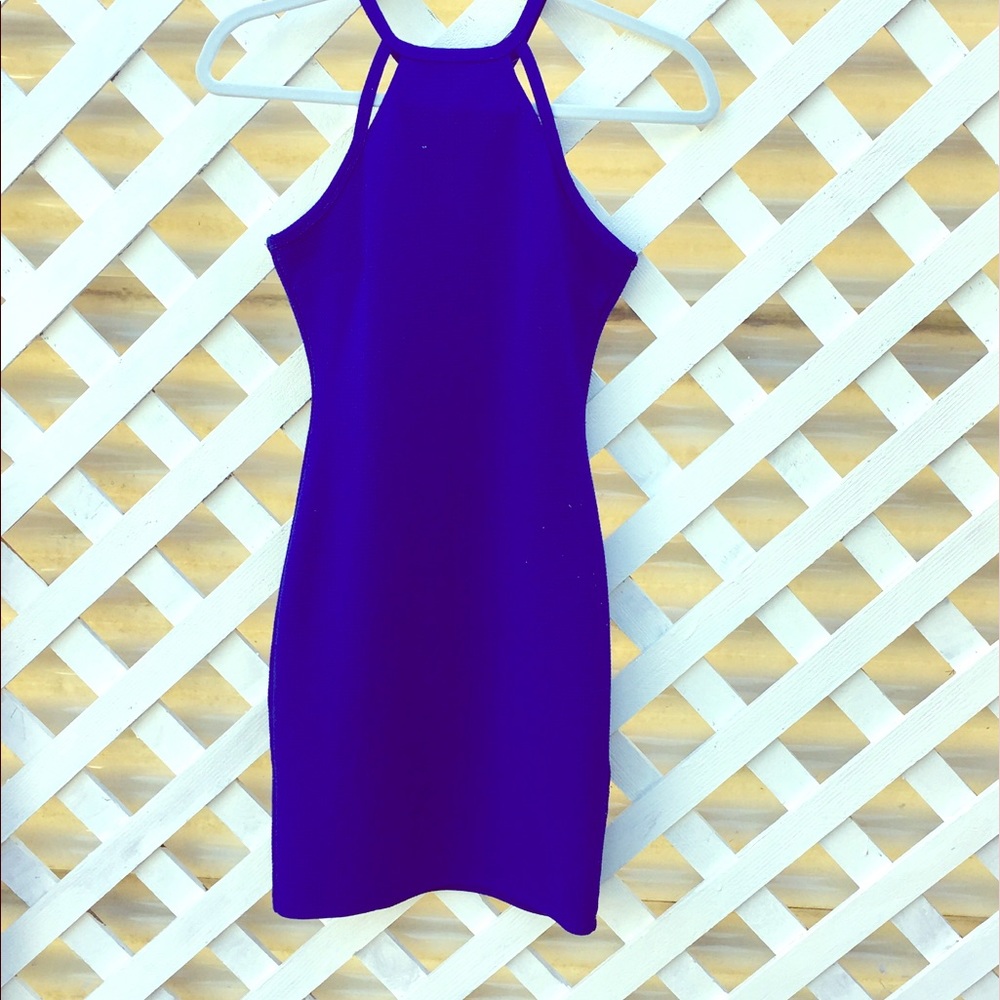 Bright blue dress