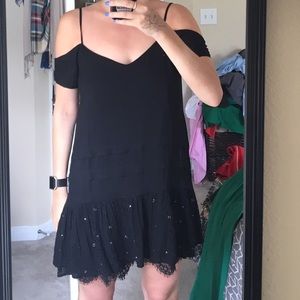 Zara Black off shoulder dress