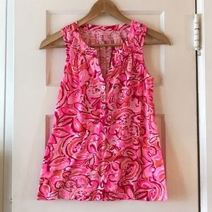 🐝SOLD🐝 Lilly Pulitzer Mango Salsa Essie Top