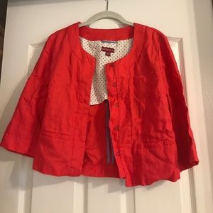 Red cardigan!