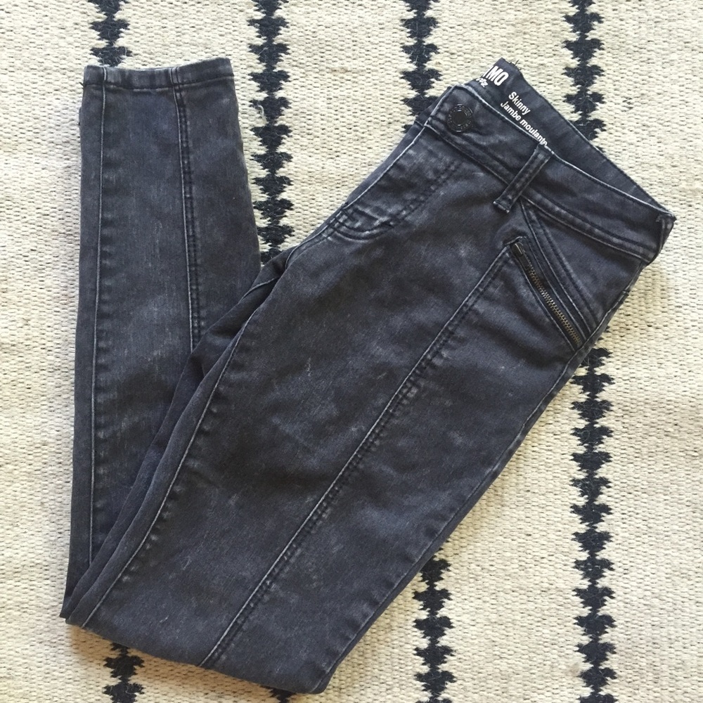 Mossimo Black Distressed Skinny Jeans sz7
