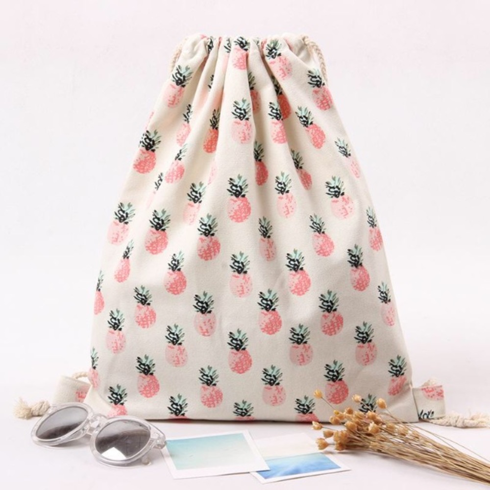 🌺 CUTE Pineapple Canvas Bag/ Backpack!