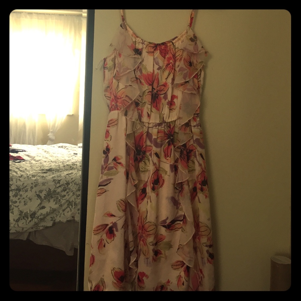 Silky floral summer dress