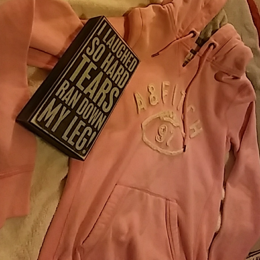 Pink A & F hoodie