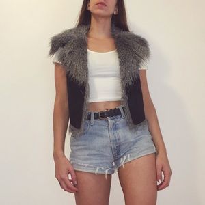 ❌SOLD❌ FAUX FUR AND SUEDE VEST