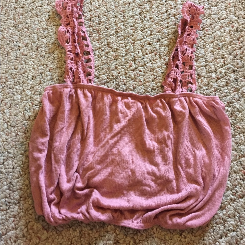 light pink crop top