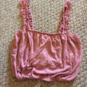 light pink crop top