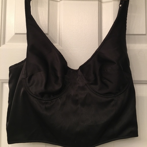 Black satin bustier - Picture 1 of 4