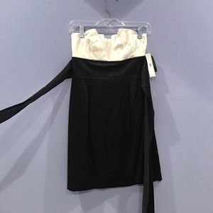 White and black homecoming dress