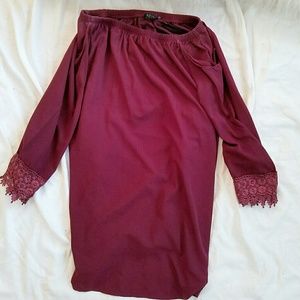 Knee length Maroon dress