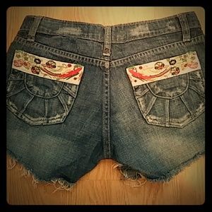 Joe's Jeans denim shorts with embroidered pocket