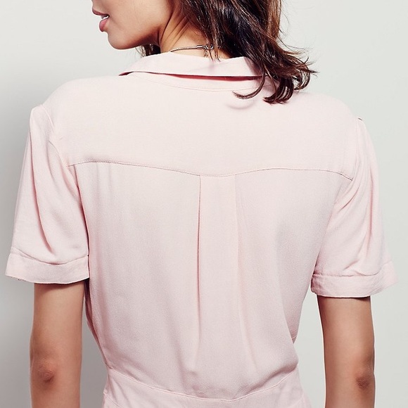 Free people dream chaser mini shirt dress size 2 - Picture 3 of 4