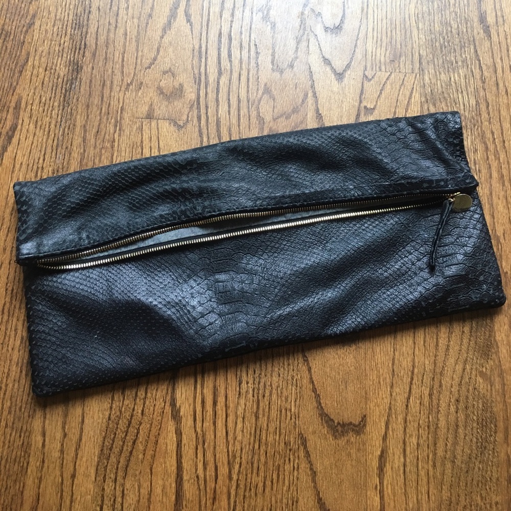 Clare Vivier Black Oversized Clutch