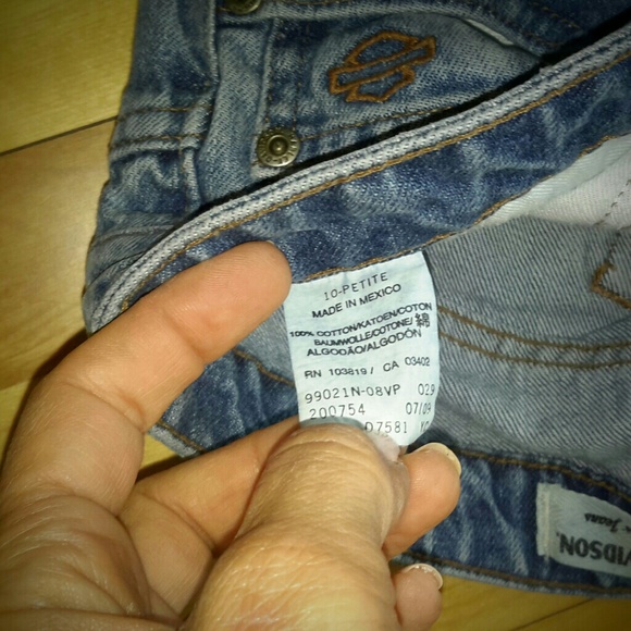 Harley-Davidson Light Wash Denim Jean - Picture 2 of 3