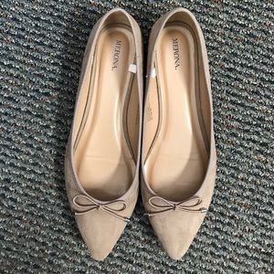 Nude pointed ballet flats (Merona from Target)