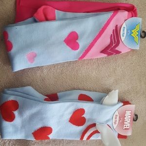 Wonder woman and marvel knee high socks