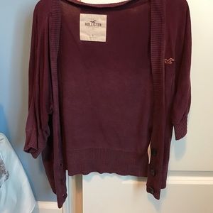 Maroon Hollister cardigan