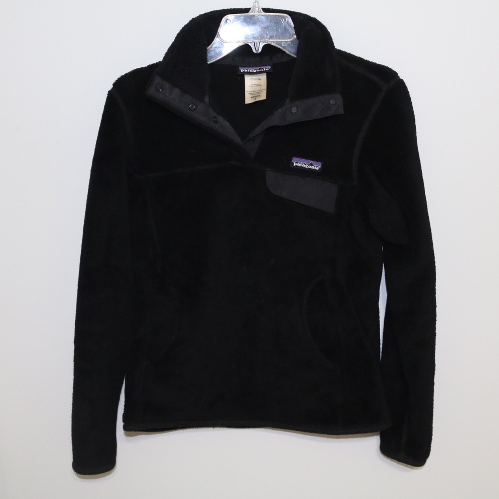 Women's Patagonia Black Re-Tool Snap-T Pullover