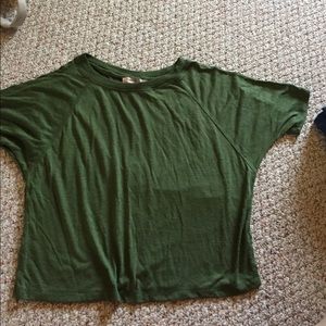 Green flowy shirt