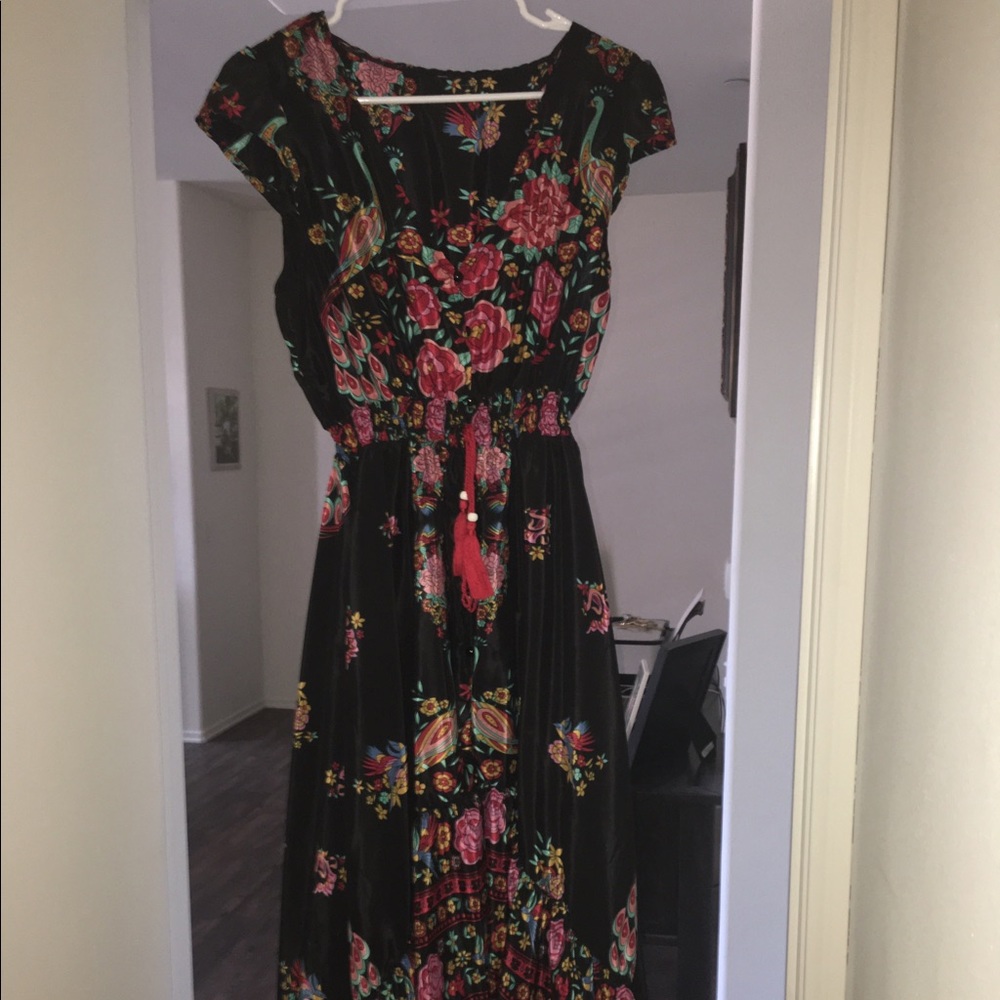 Boho vintage floral print maxi dress 👗