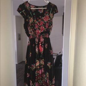 Boho vintage floral print maxi dress 👗