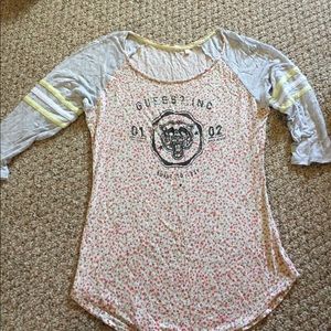 Floral Guess 3/4 Sleeve Top