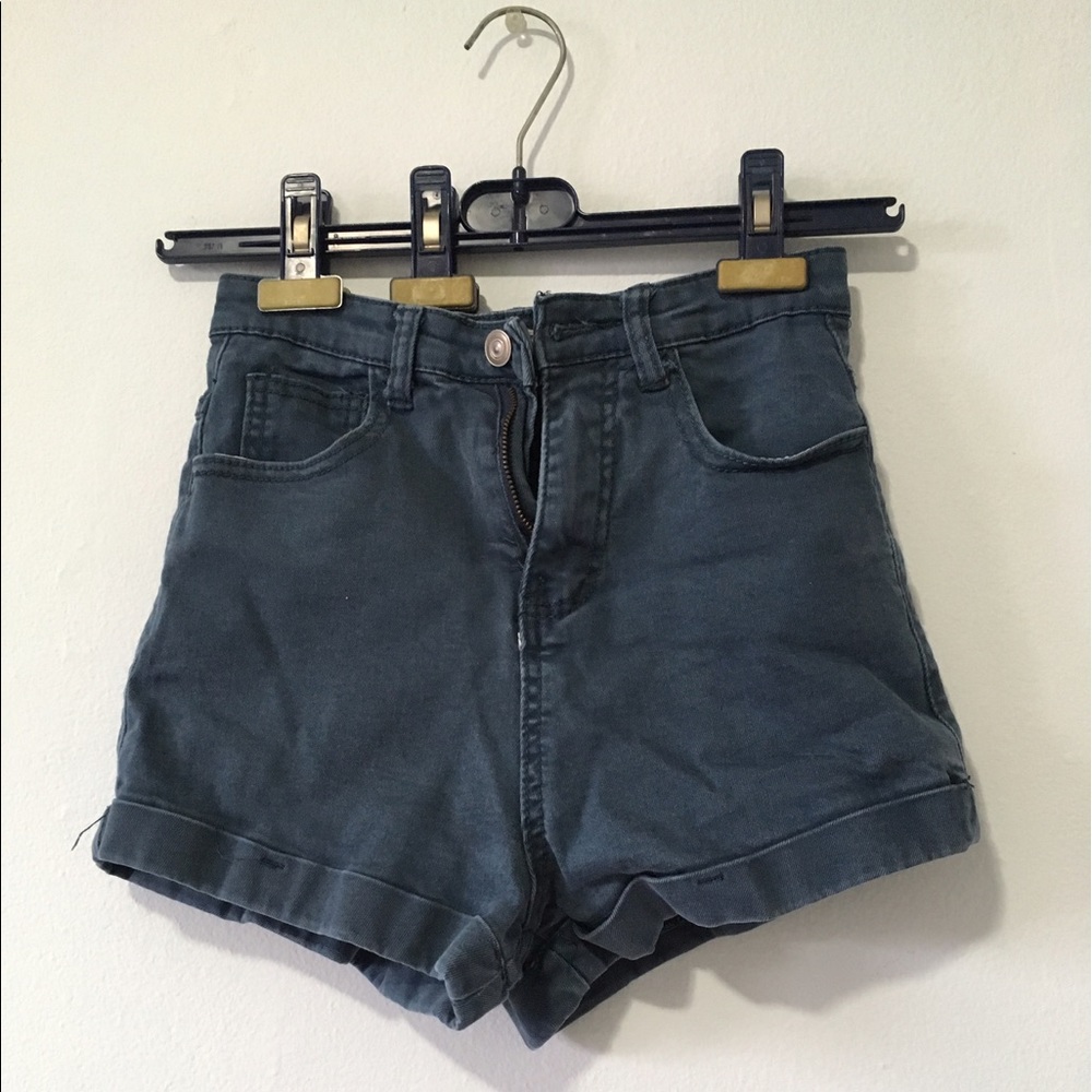 Dark wash High Waisted denim shorts