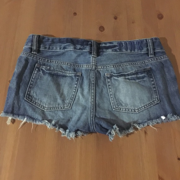 Pink Victoria's Secret jeans shorts size 2 - Picture 2 of 2