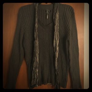 Apt.9 Grey Sweater with Scarf