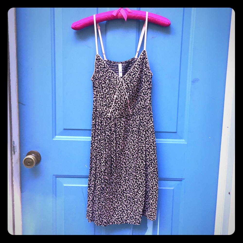 Black and Pink Floral Dress