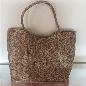 Leopard beach tote