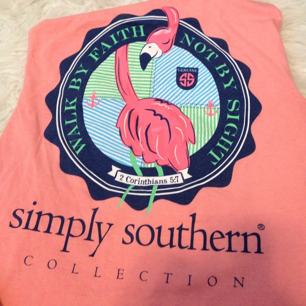 Flamingo Coral Tee Seersucker