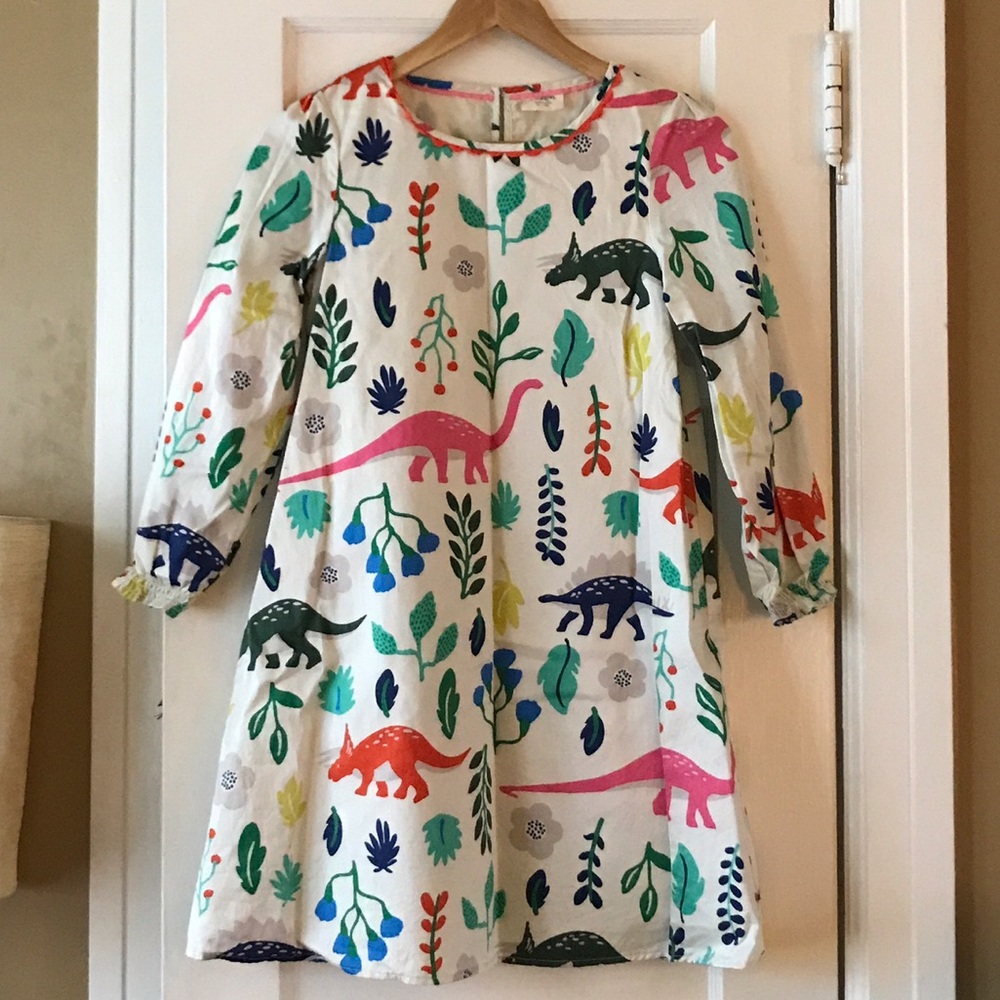 Boden Florasaurus Girls Tunic Dress, Size 11/12