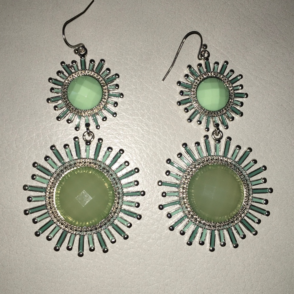 Anthropologie Mint Green Earrings