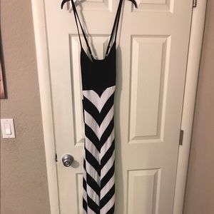 Bebe long spaghetti strapped dress Brand new