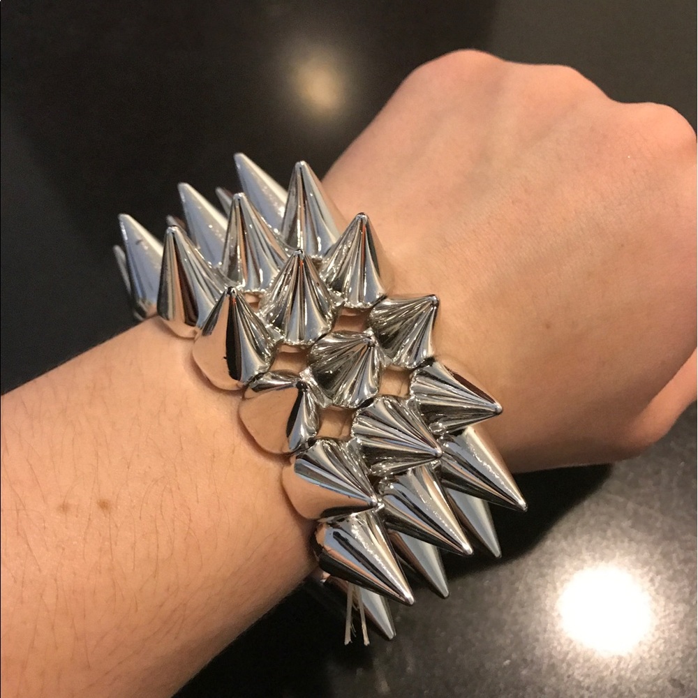 Buy 1 Get 1 - Silver Punk Stud Bracelet