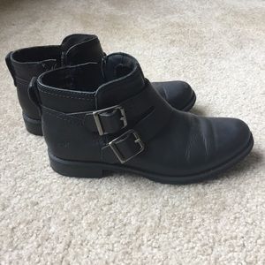 TIMBERLAND Black low boots buckles size 7.5