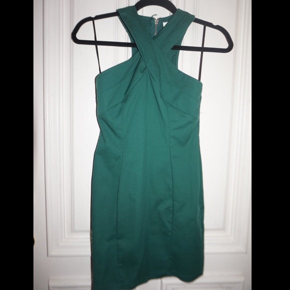 NBD Dresses & Skirts - Green halter neck cocktail / formal dress