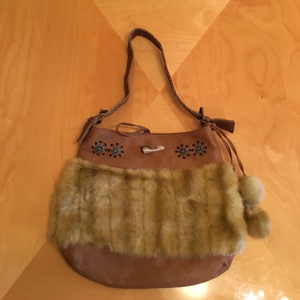 Furry Brown Purse
