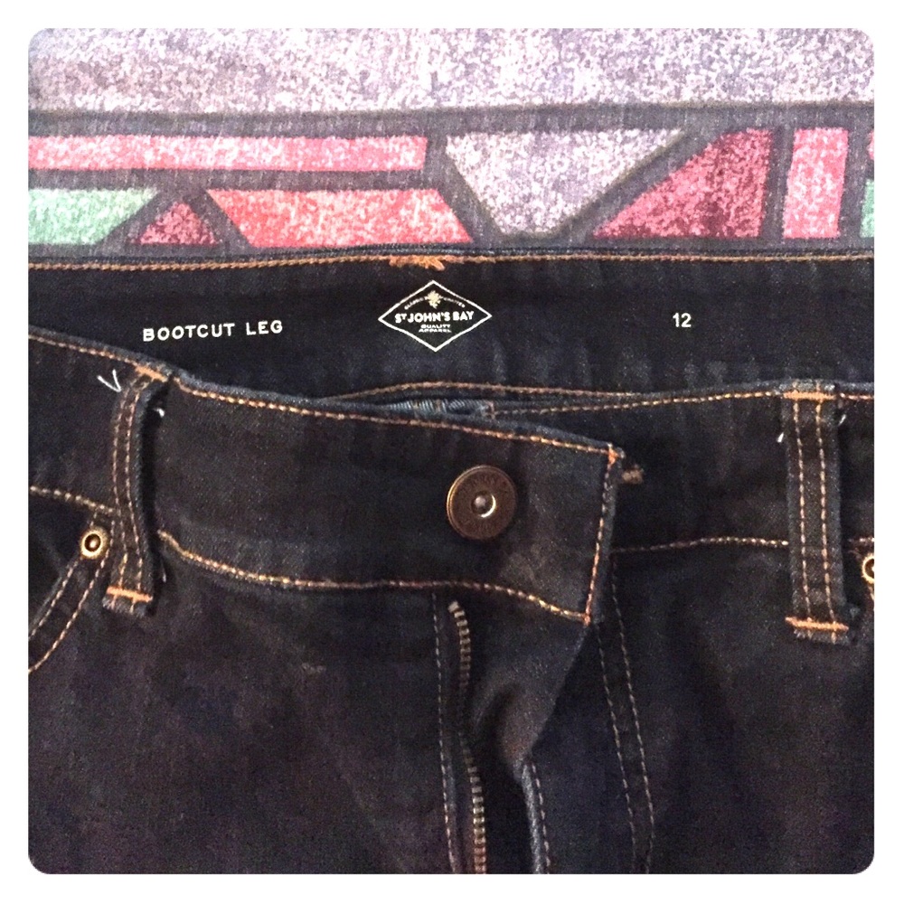 St, John's Bay Dark Denim Jeans