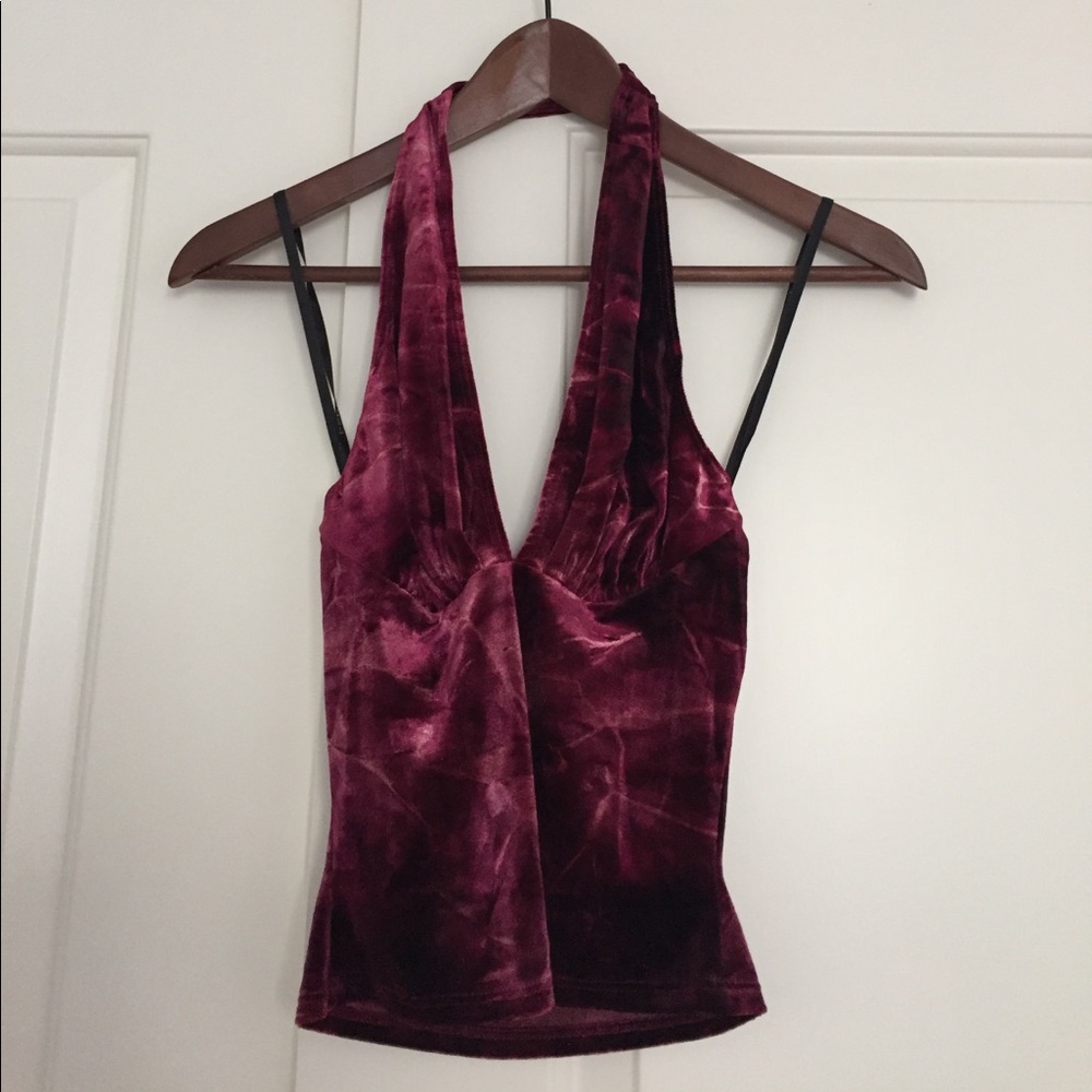 Bebe Magenta Halter Top