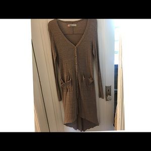 Free People high low long cardigan