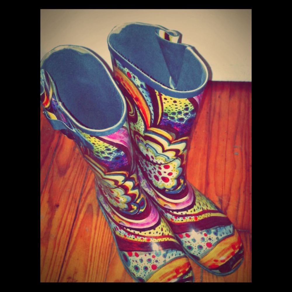 Jeffrey Campbell colorful  rain boots