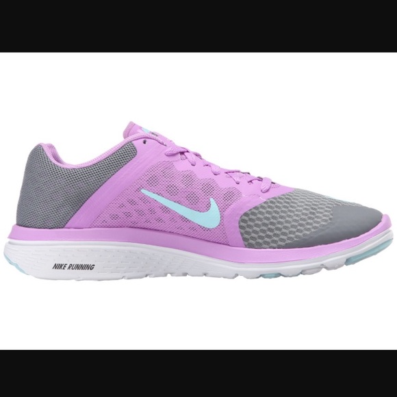 New in box Nike FS Lite 3 cool gray/fuchsia - Picture 3 of 8