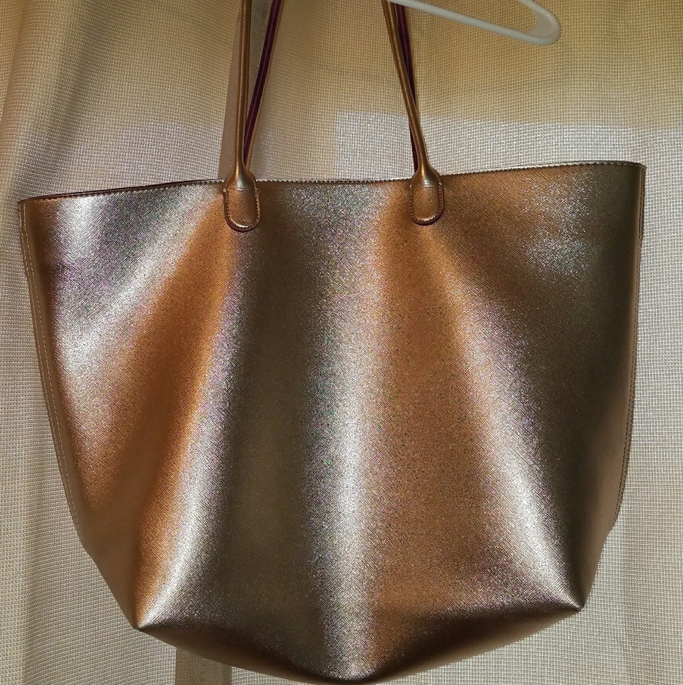 Rose gold tote