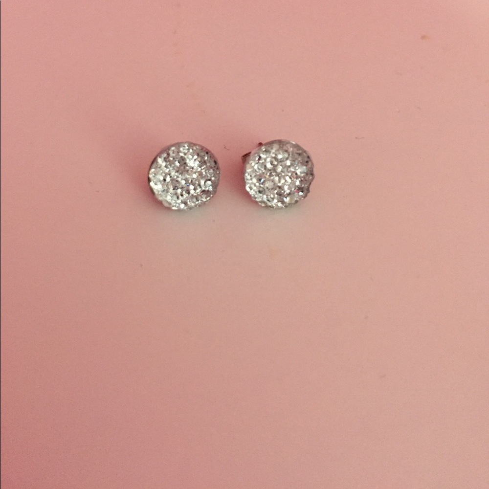 Silver  druzzy earrings