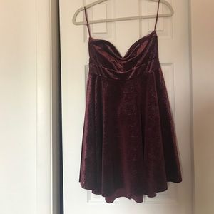 Free People Berry Velvet Dress