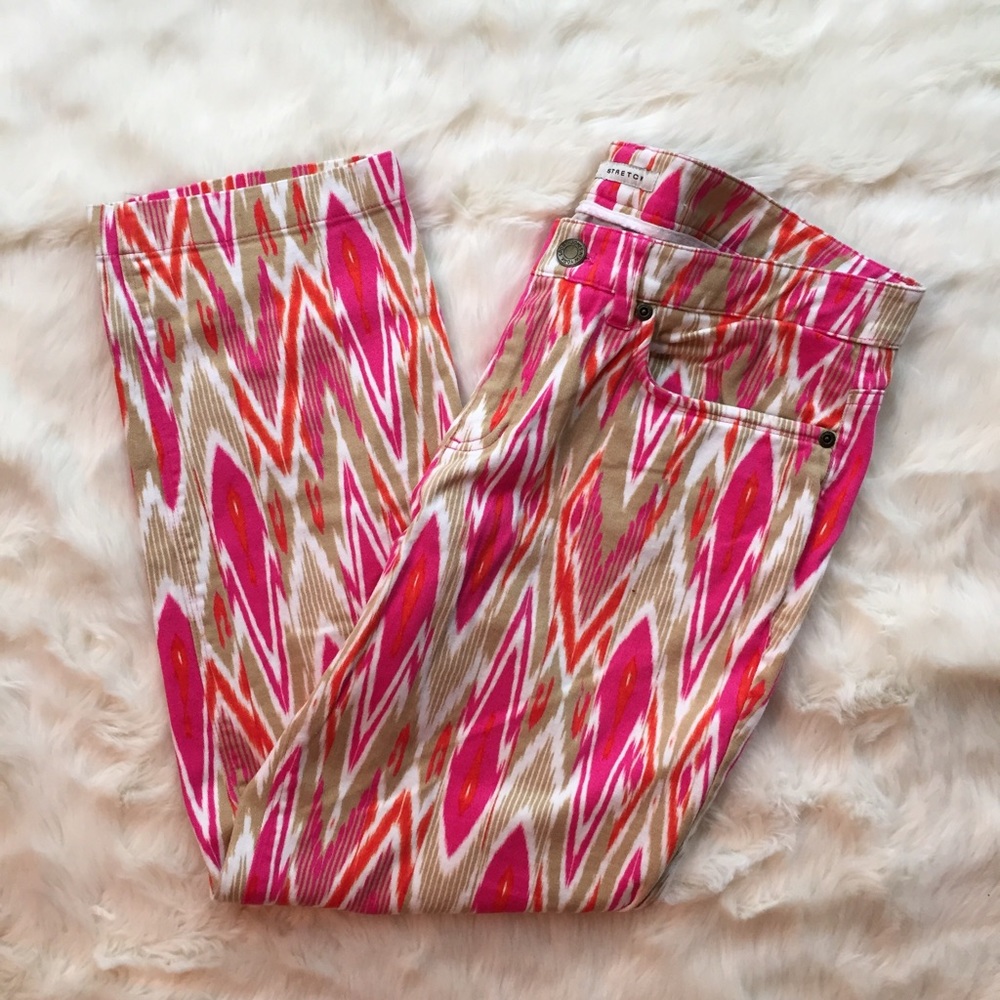 Jones New York stretch sport ikat chevron pants