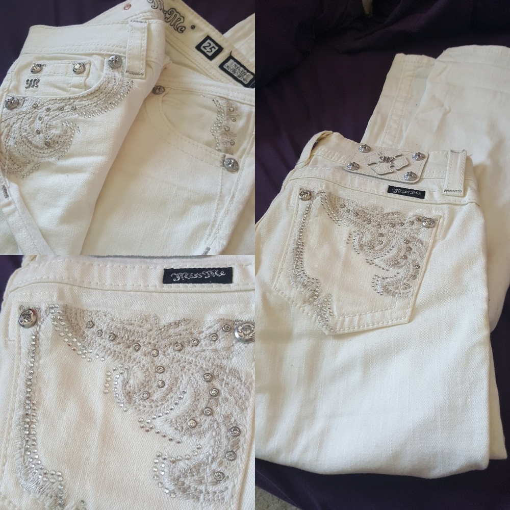 Miss me white capri